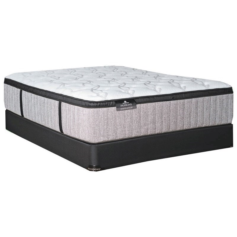 Kingsdown Torrey Pines Plush 1223Q+TPFoundationQ Queen Plush Deluxe Pocketed Coil Mattress and